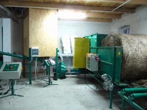 линии для  производства пеллет из соломы-280 кг/ч